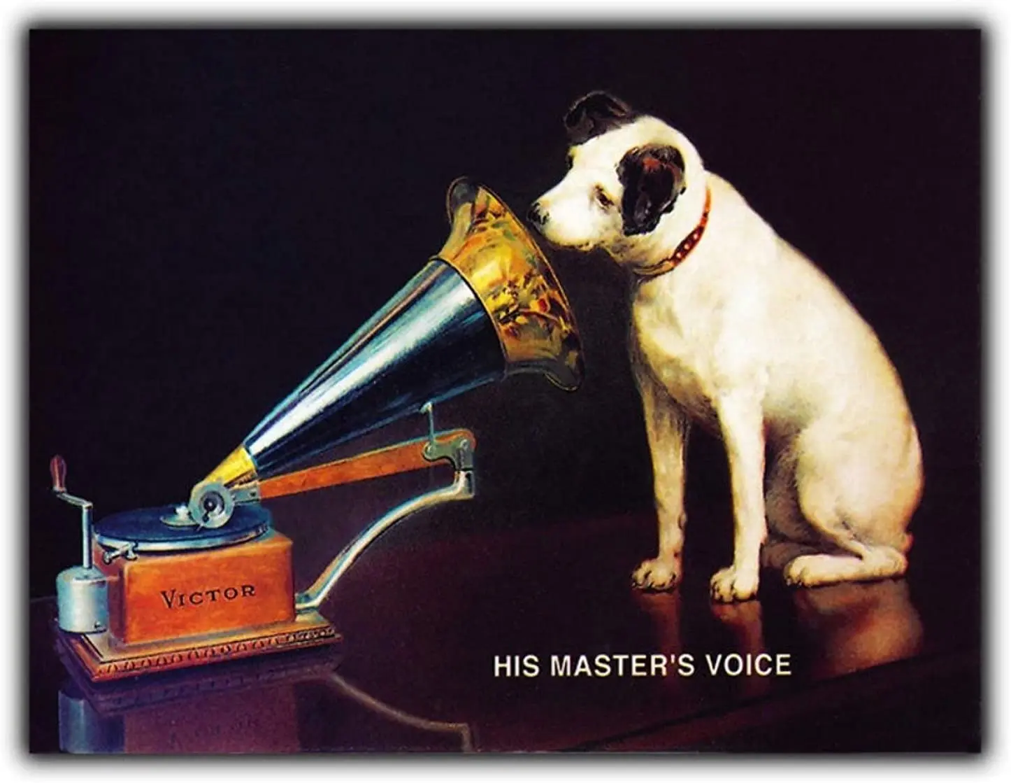 

His Masters Voice Large Steel Door Retro Metal Tin Sign Plaque Poster Wall Decor Art Shabby Chic Gift