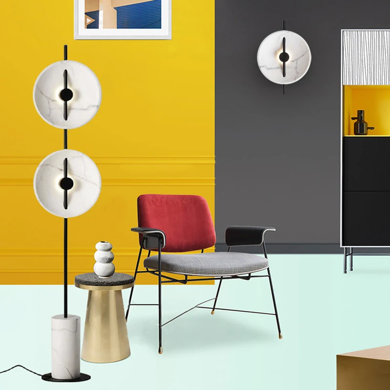 Креативная лампа в стиле пост-модерн из белого мрамора для гостиной выставочных