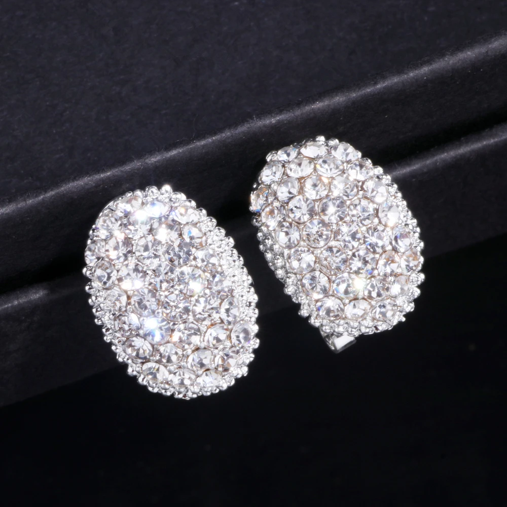 

Classic Design Romantic Jewelry 2021 Fashion AAA Cubic Zirconia Stone Stud Earrings For Women Elegant Wedding Jewelry Gift WX023