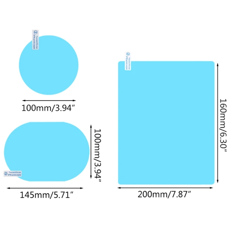 

J60F 6 Pcs Car Rear View Mirror Rainproof Film Anti-Fog Clear Protective Sticker Anti-Scratch Waterproof Mirror Window Film