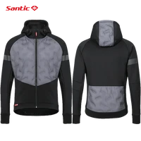 santic 2021 winter cycling jacket men windproof coats keep warm hooded jacket road bike cotton clothing jersey mens asian size