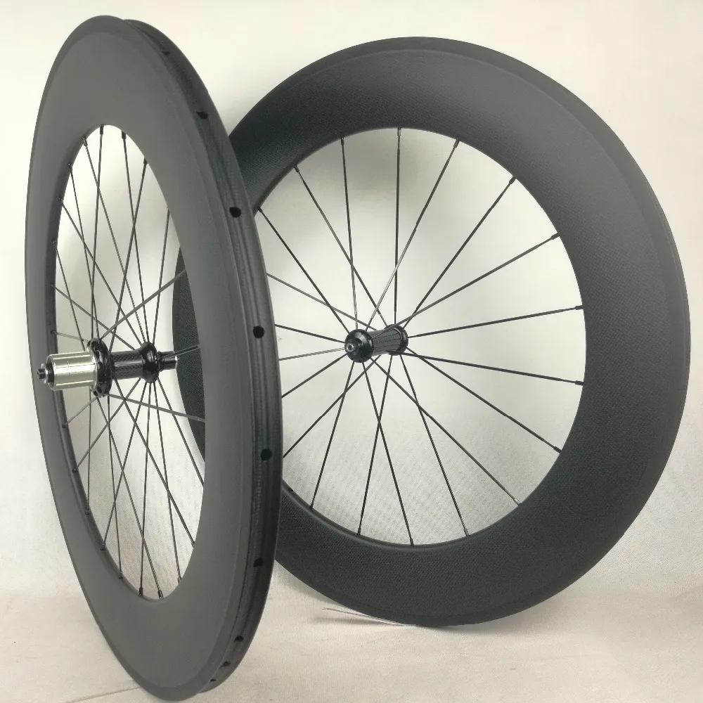 23/25мм широкие 700C углеродные колеса Глянцевые Матовые шоссейного велосипеда Прямого тяги втулка Powerway R36 88мм глубина 3К UD Тубуляр Клинчер.