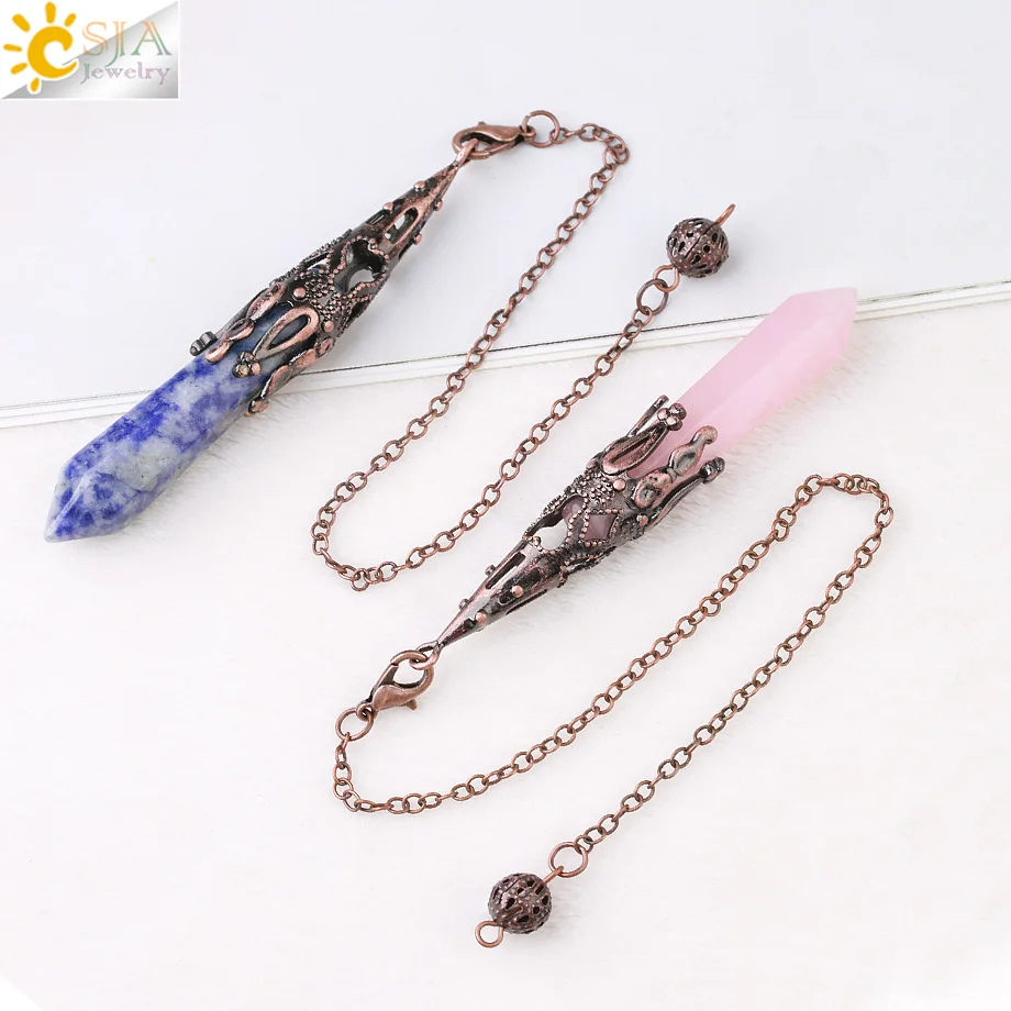 CSJA маятник для гадания камень натульный биолакационный маятники из камней