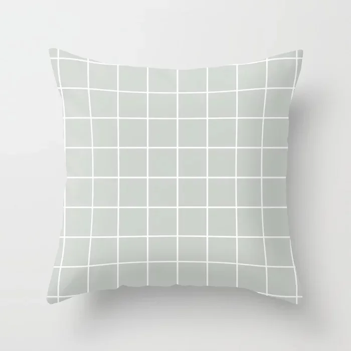 Retro Plaid 06 Двусторонняя печать полиэстер Декоративная Подушка Чехол Белый Черный проверенный Красный Синий Подушка в клетку для стула чехол для дивана автомобиля дома - Цвет: Retro Plaid 06