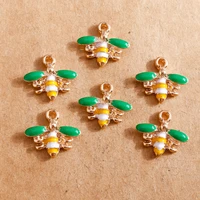 10pcs 1618mm animal bee pendant enamel charms for jewelry making diy bracelet necklace charms accessories