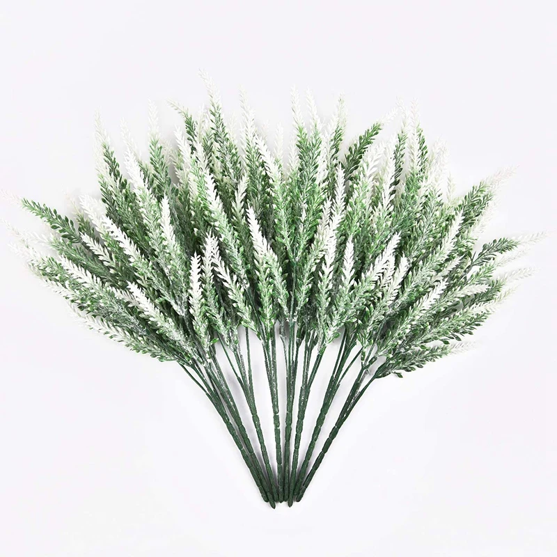 

8 Pieces of Artificial Lavender Artificial Flower Arrangement Garden Office Wedding Home Outdoor Decoration White