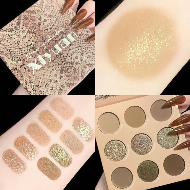 

9 цветов, с рисунком под кожу питона; Палитра теней для век земные матовый жемчуг световой продолжительный блеск водостойкий макияж для глаз...