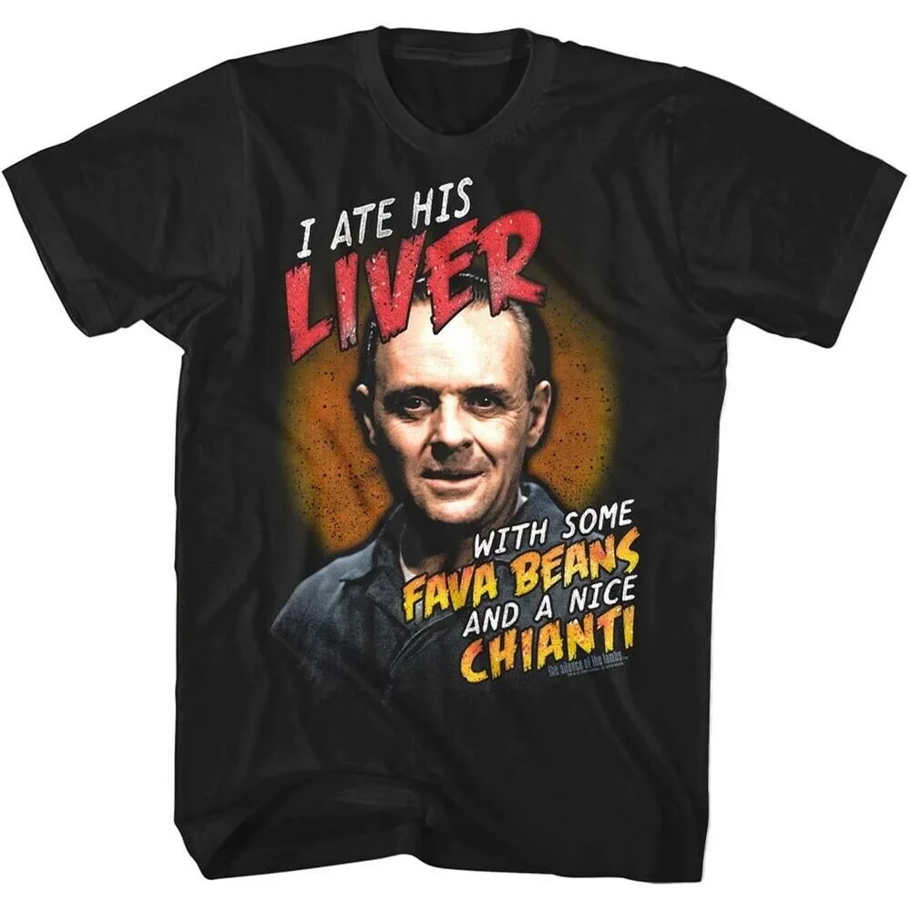 Silence Of The Lambs I His Ate Liver With Fava Beans Мужская футболка Hannibal бесплатная доставка