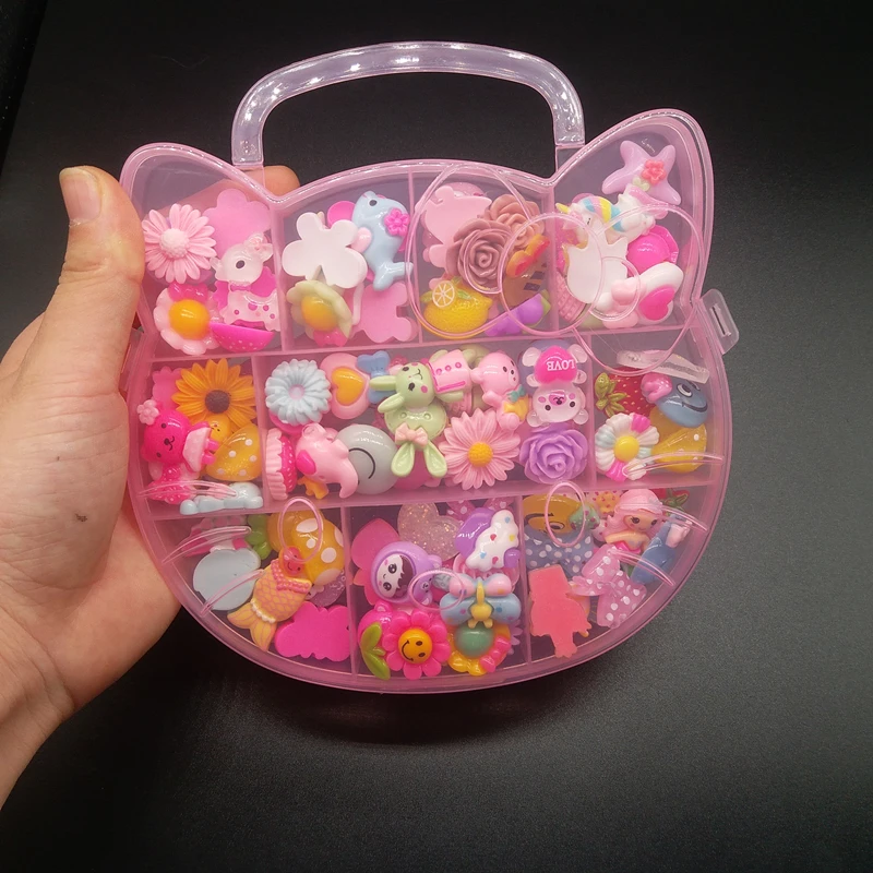 

One Box Nail Art Charms 3D Nail Rhinestones Decorations Kawaii Accessories Candy Cartoon Bear Sunflower Manicure Accessories