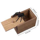 Забавная коробка для отпугивания деревянная шалость паук скрытый детский Забавный подарок качество шалость-деревянная коробка для отпугивания интересная игра трюк Шутка игрушки подарок
