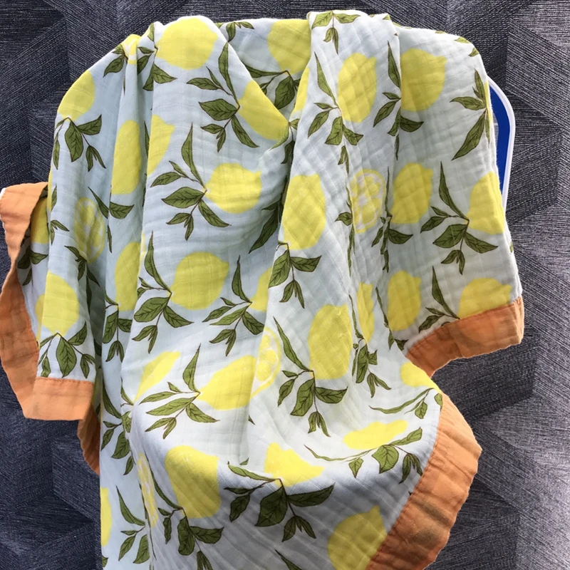 Четырехслойное 70% бамбуковое 30% хлопковое муслиновое детское одеяло для