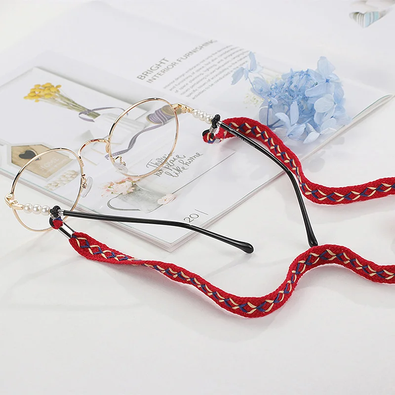 

1PCS Reading Chain Ear Hanging Rope Cloth Glasses Chain Color Mask Chain Mask Sunglass Lanyard Holder