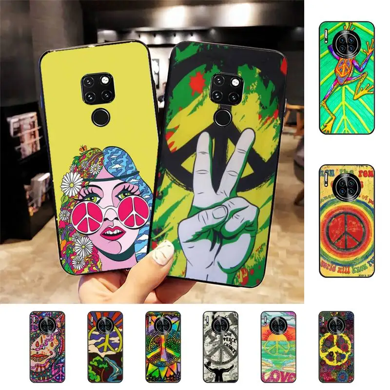 

Psychedelic Art Peace Phone Case For Huawei Nova3I 3E 7se mate 9 20 30 lite 20Pro 10 lite unda case