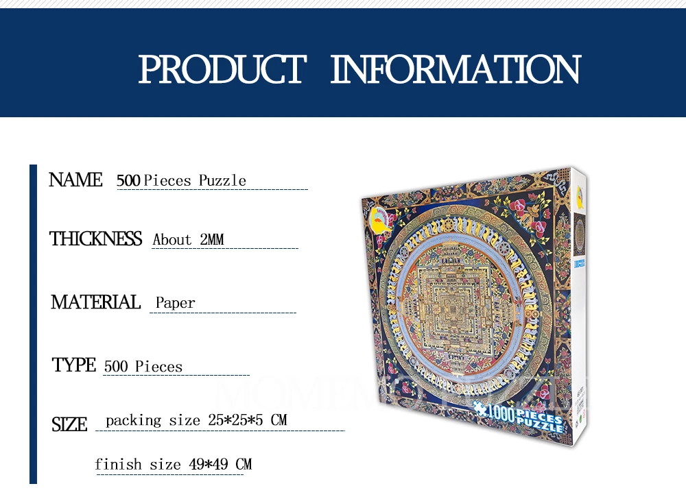 MOMEMO Thangka Пазл 1000 штук черная карточка бумажные головоломки игрушки для взрослых китайская художественная краска Дети образовательные головоломки