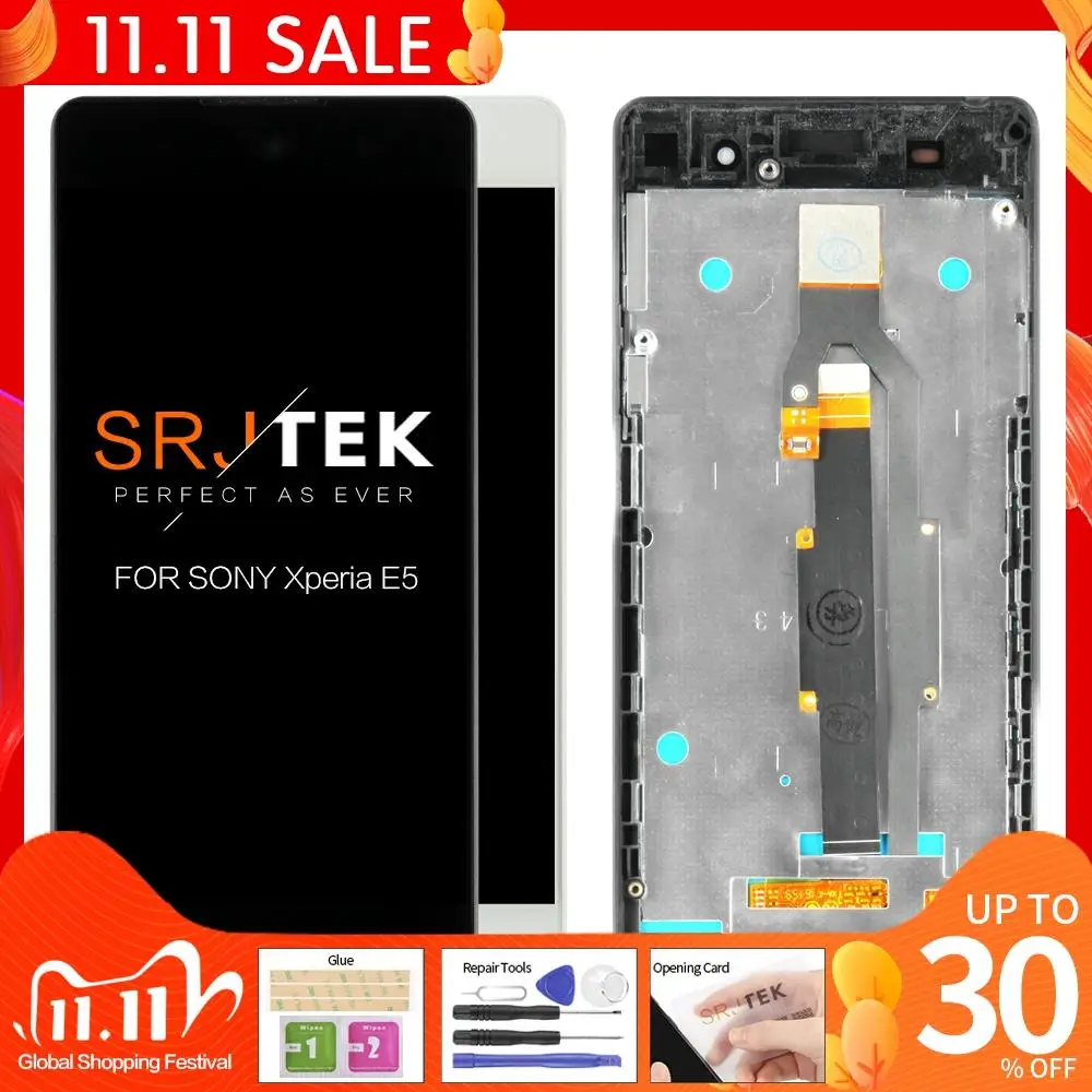 

ЖК-дисплей 1280x720 для SONY Xperia E5 F3311 F3313, дигитайзер сенсорного экрана, Замена ЖК-дисплея для SONY Xperia E5