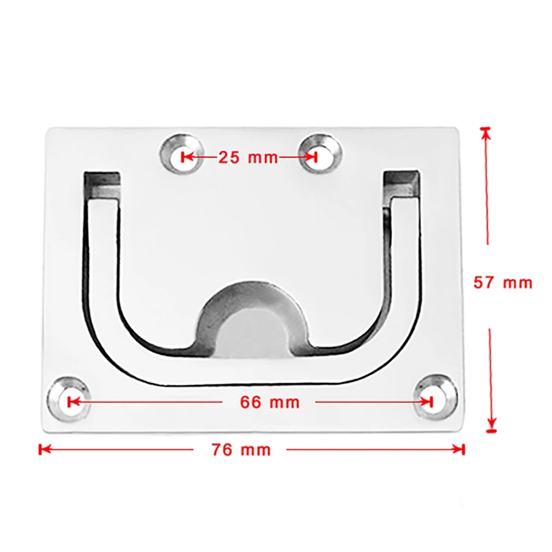 

4PCS Stainless Steel 316 Flush Lift Handle Flush Hatch Lift Ring Hatch Pull Handle Locker Cabinet Boat Marine Hardware