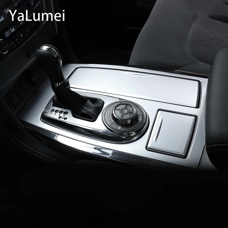 

ABS Car Control Gear Shift Panel Water Cup Holder Cover Trim Sticker For Nissan Patrol Y62 2012-2017 2018 2019 2020 Accessories