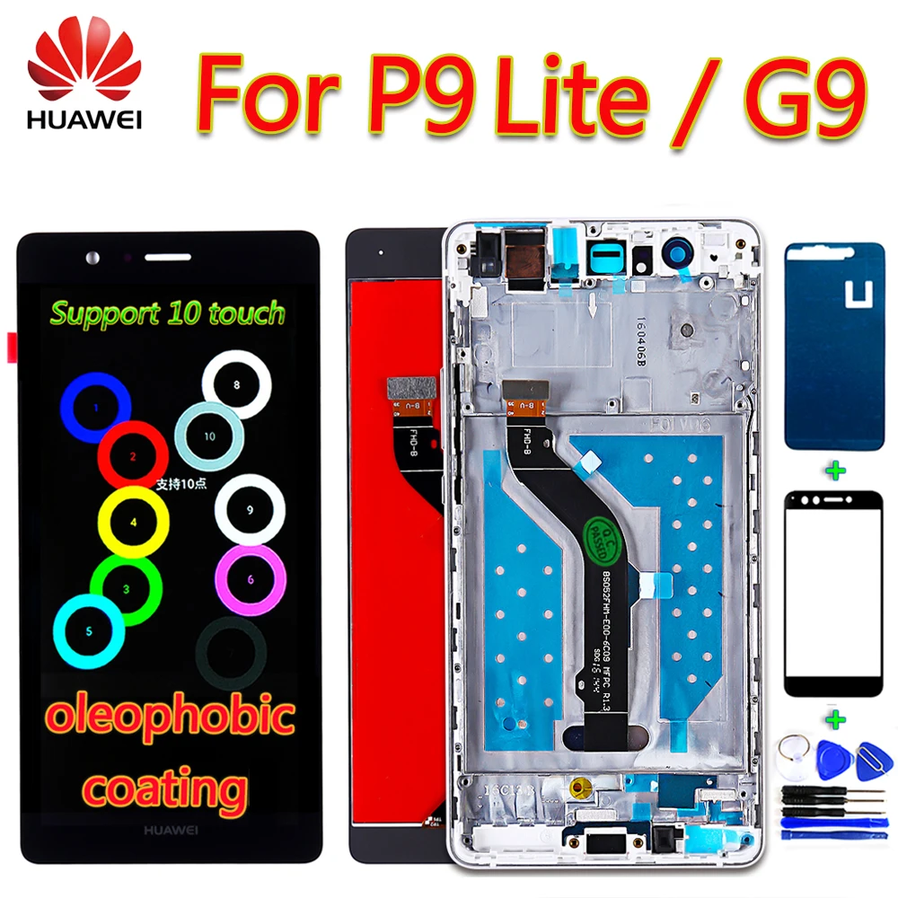 Оригинальный ЖК дисплей Huawei P9 Lite сенсорный экран huawei G9 5 2 дюйма 10 точечный