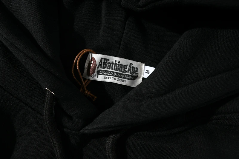 

2021 Winter Bape Double Shark Head Classic two Side Zipper Sweater Hoodies Pullover 100% Cotton Plush Warm Hooded Sweater