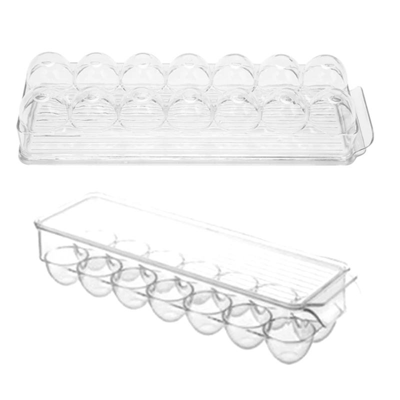 

2 шт., прозрачный акриловый Органайзер для хранения яиц в холодильнике