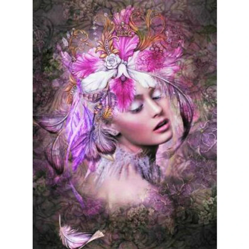 

Diamond Painting 5D DIY Square/Round Diamond Figure Painting Flower Queen Beauty Picture Cross Stitch Decoration Artwork TX877