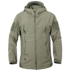 Уличная водонепроницаемая куртка из мягкого материала, Мужская Военная Тактическая ветрозащитная теплая камуфляжная ветровка, одежда для пешего туризма, охоты, рыбалки