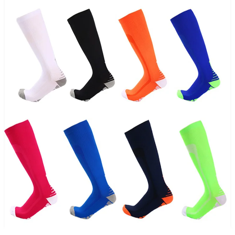 Цветной носок Для мужчин женщин Давление циркуляции компрессионные чулки