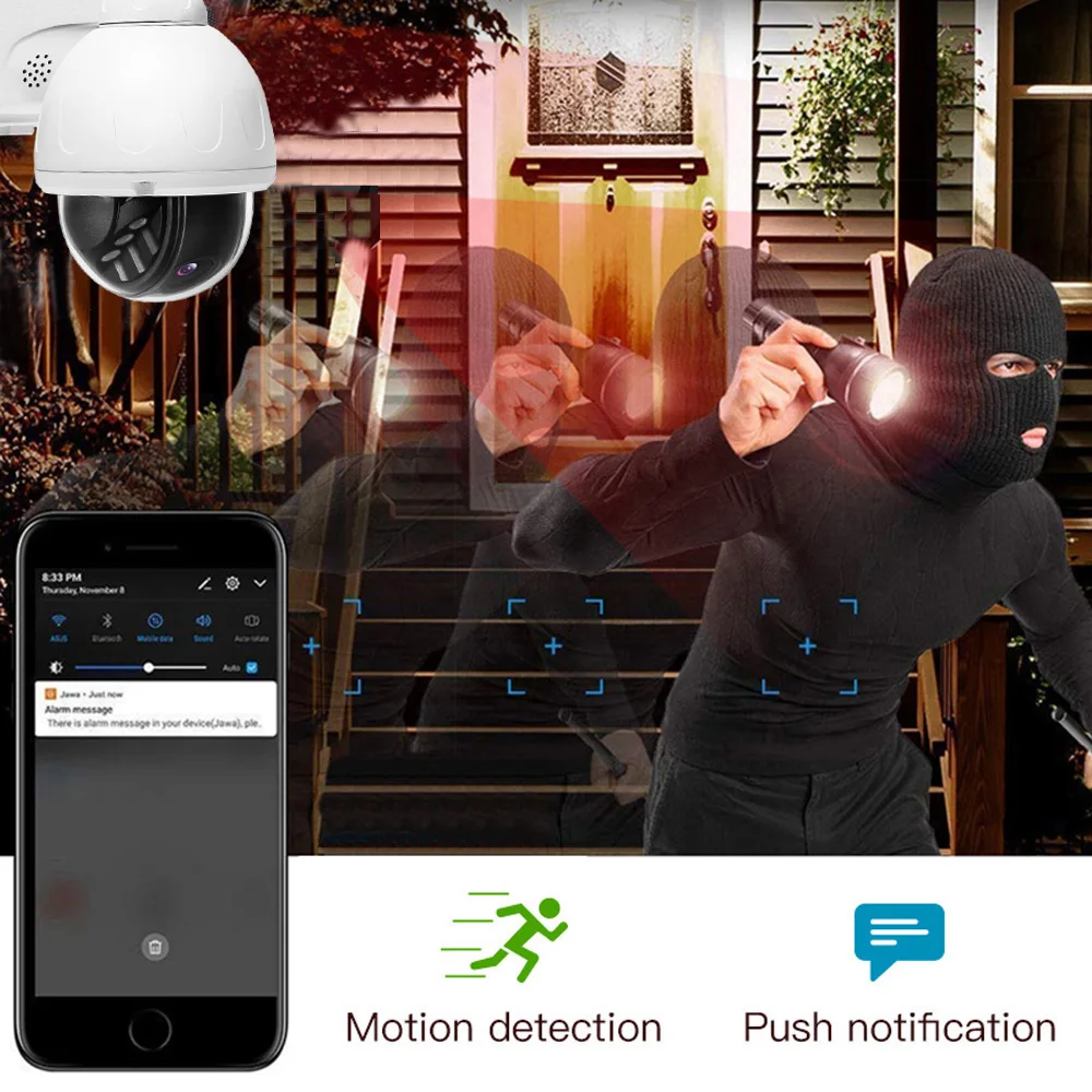 5MP WiFi PTZ ip камера видеонаблюдения с поддержкой Wi Камера 8X зум Беспроводной провода