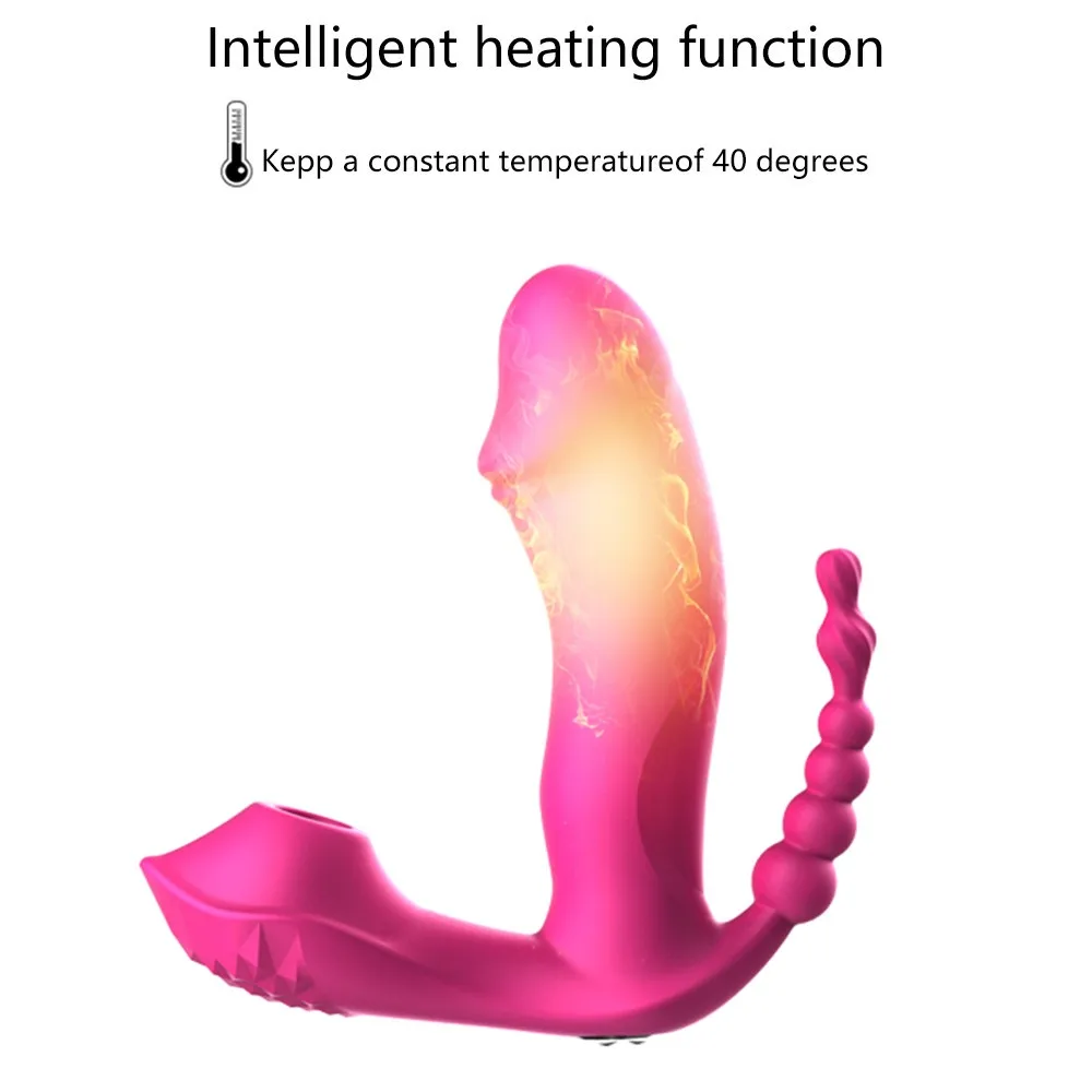 Переносной фаллоимитатор с подогревом вибратор присоска на клитор G-Spot