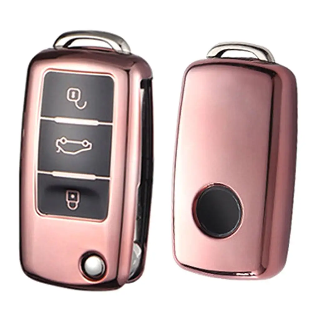 Чехол для ключей из мягкого ТПУ VW Golf Bora Jetta POLO GOLF Passat Skoda Octavia A5 Fabia SEAT Ibiza Leon