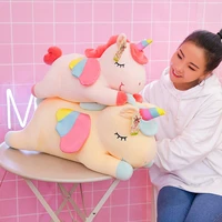 40cm plush rainbow horse kawai soft stuffed unicorn soft doll animal horse toy childrens girl pillow birthday gift