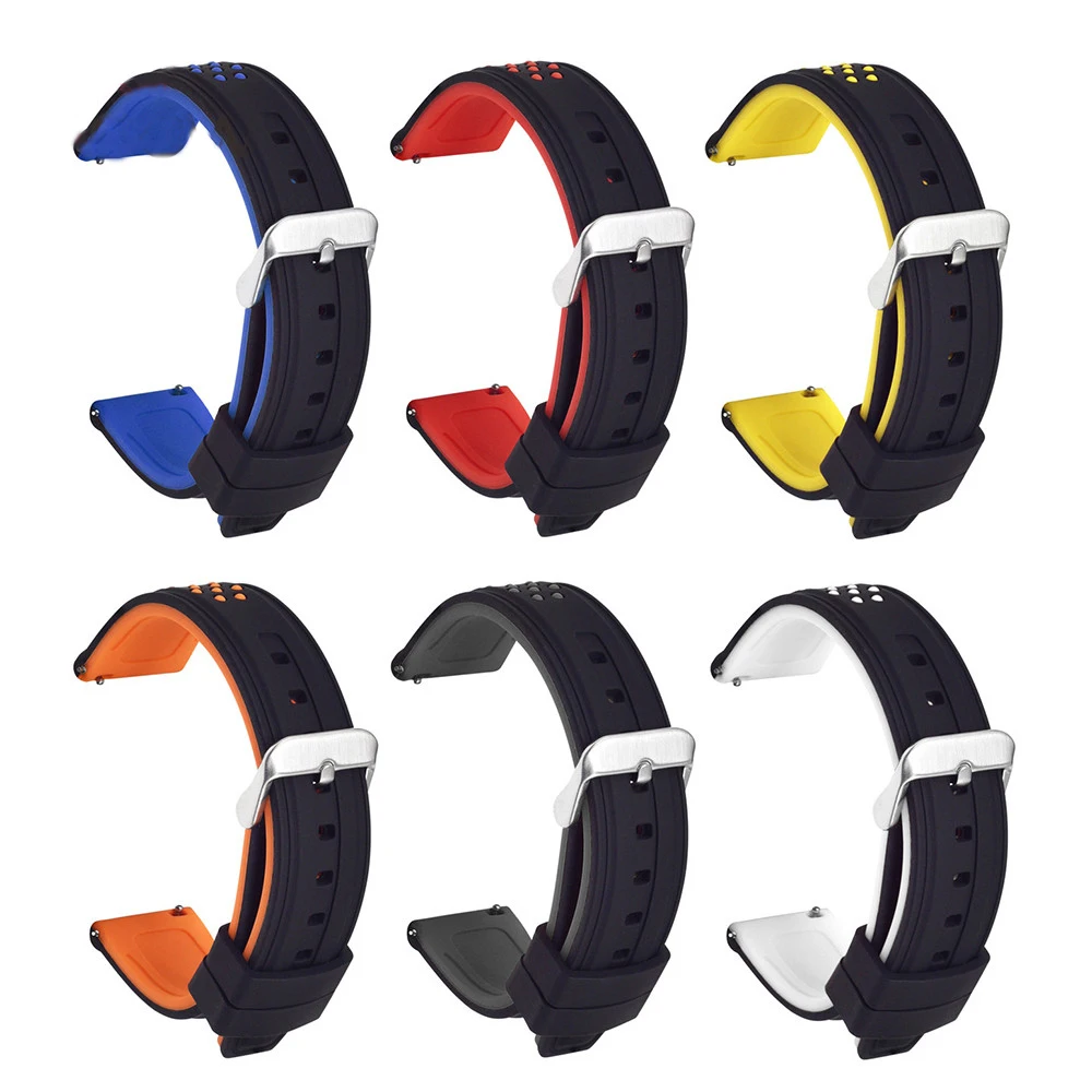 

22mm Watch Strap for Samsung galaxy Gear s3 Watch 46mm silicone Band amazfit pace 20mm sport correa bracelet belt 26mm 24mm