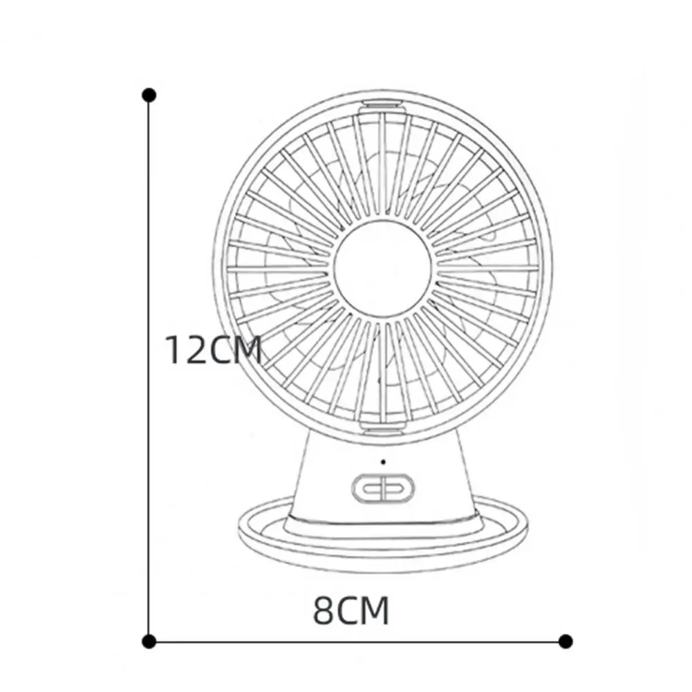 

Beautiful Desktop Fan Mini Portable USB Rechargeable And Adjustable Three Wind Speeds with Night Light 3 Speed Mini Portable USB