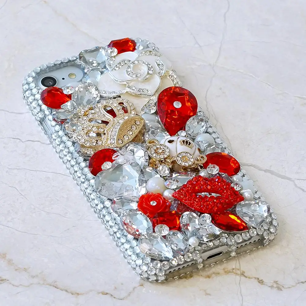 Роскошный женский чехол ручной работы с блестящими стразами для телефона Samsung a50