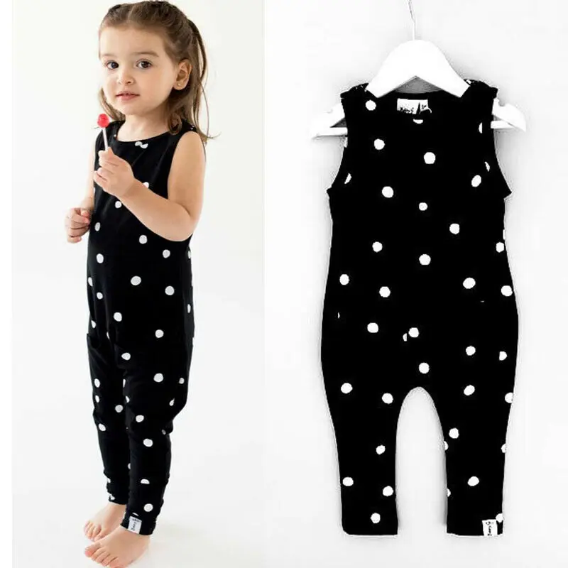 Детский комбинезон в горошек для новорожденных девочек одежда младенцев штаны