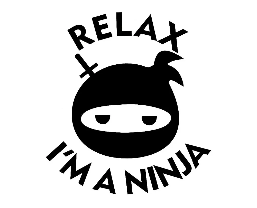 

Car Stickers Relax, I Am A Ninja Fun Sticker Made of PVC Waterproof and Sunblock Black/silver 15cm * 16.6cm