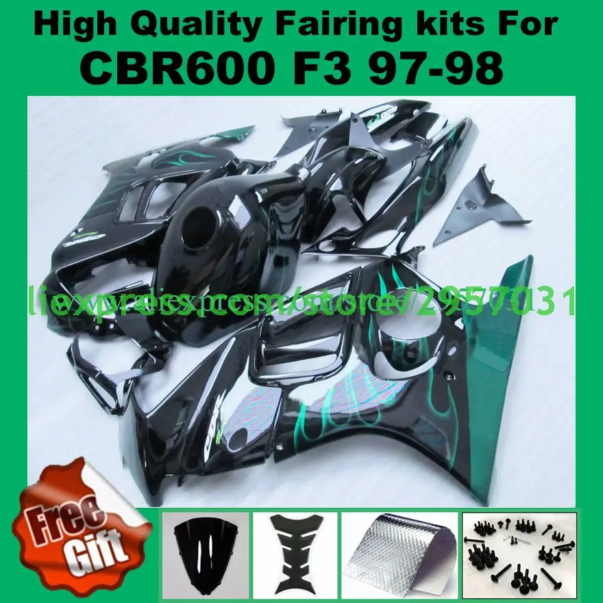 Бесплатные Винты и подарки для обтекателей HONDA CBR 600 F3 1997 1998 CBR600 97 98 комплект с