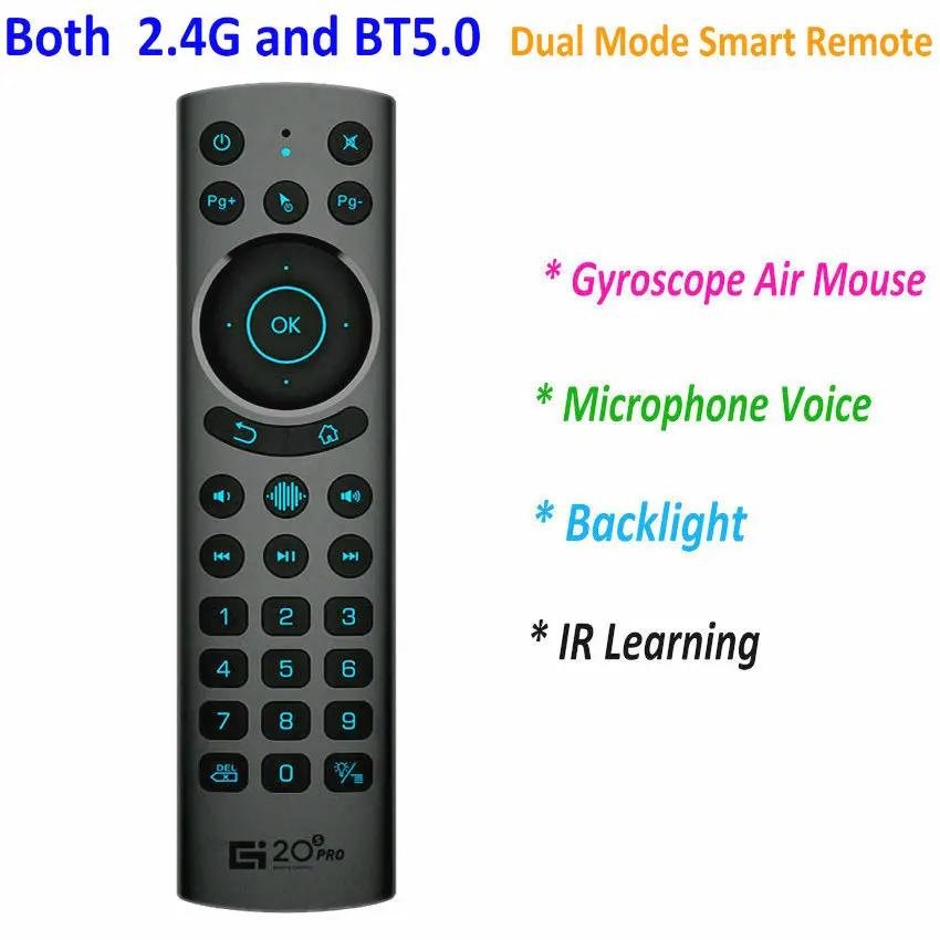 Пульт дистанционного управления с гироскопом 2 4G РЧ и bluetooth 5 0 голосовым поиском |