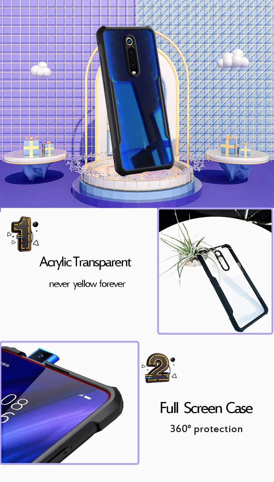 Противоударный чехол для телефона Red mi Note 7 Note 8 Note8 Pro, защитный чехол со стеклом для Xiaomi mi 9 T/mi A3/Red mi K20/mi 9T Pro