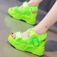 platform shoes women cow leather sandals cotton blend gladiators wedge high heel creepers fashion sneakers 34 35 36 37 38 39