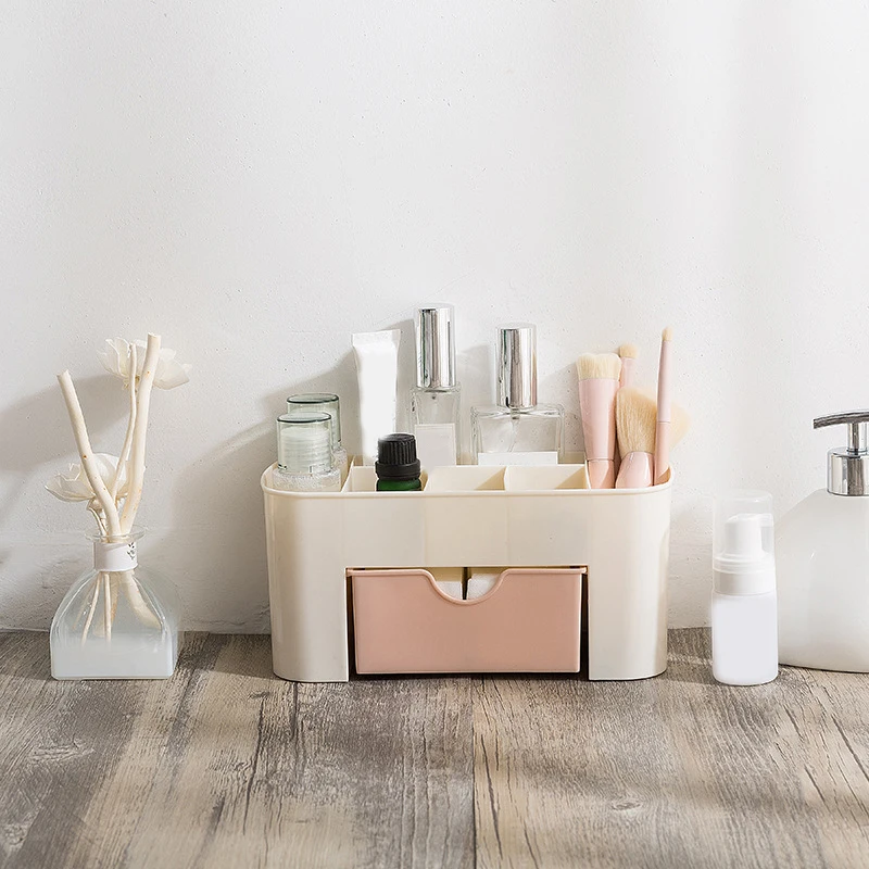 Пластиковая коробка для хранения органайзер макияжа ящики косметики офисных