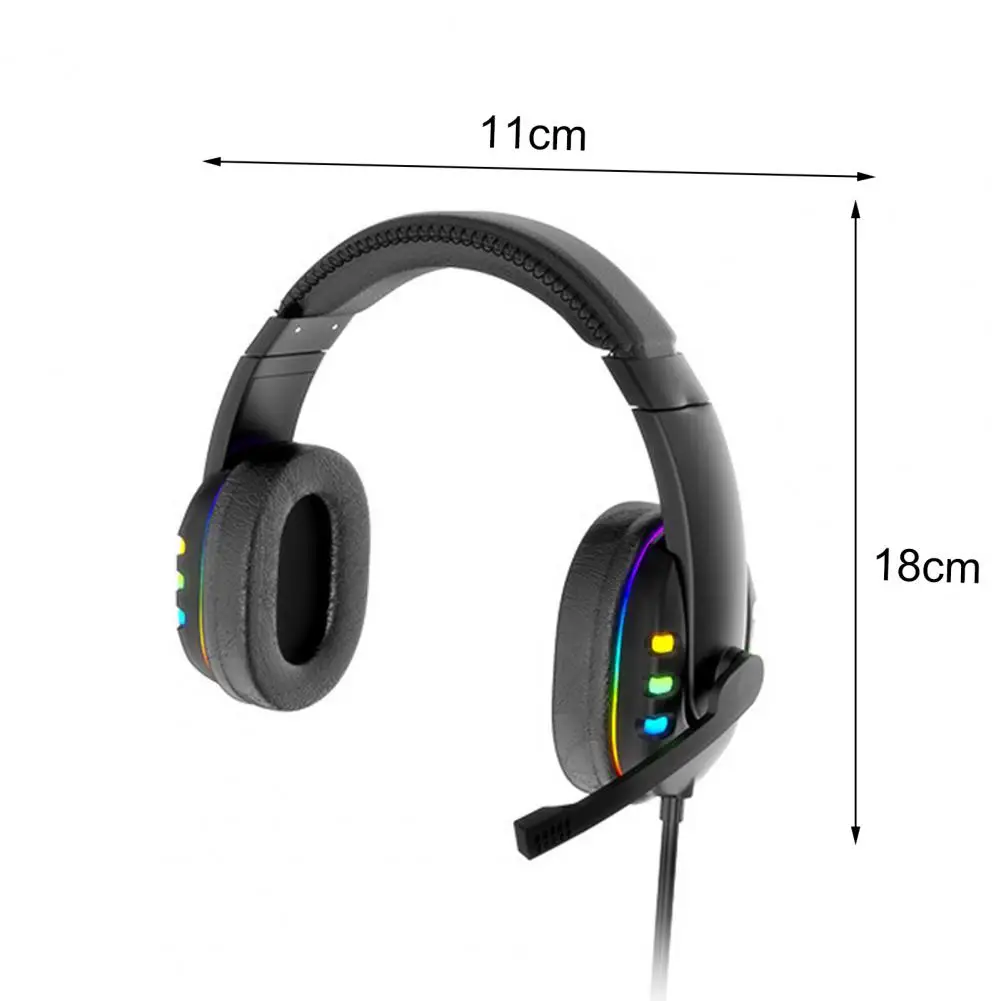 

Gaming Earphone Wired Noise Reduction Luminous Dynamic Headphone Backlit RGB Headset For Computer Tablet For Xbox One PS4 PS5