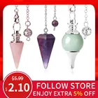 CSJA маятники из натурального камня для закрепления Гадкий кулон гадание подвеска-Маятник из хрусталя scesing Dowser Pendulo Pendule G844