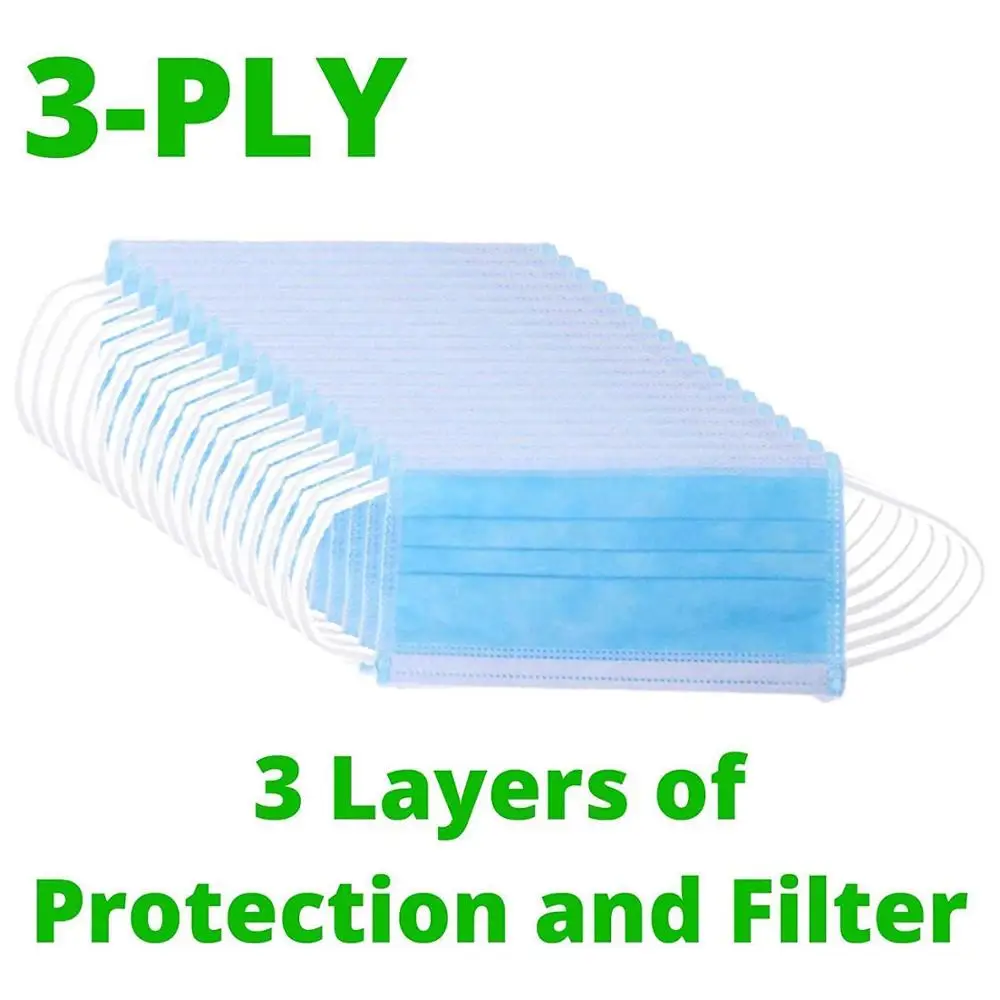 

50pcs in stockDisposable Thickened MasksDisposable Earloops faceMasks ,3-Ply High QualityBreathable Flu Hygiene Face Mask