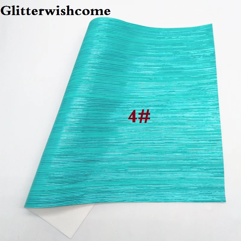 4 Glitterwishcome 21X29 см A4 размер винил для бантов тисненые полосы Кожа Fabirc искусственная кожа листы для бантов, GM153A - Цвет: 4