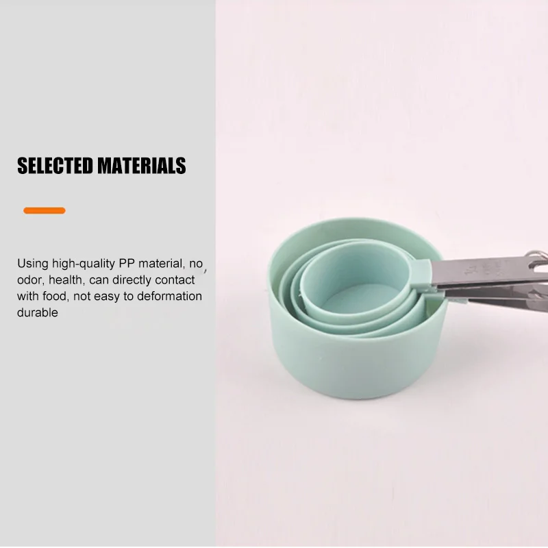 

8PCS Multi Purpose Spoons Cup Measuring Tools PP Baking Accessories Stainless Steel Plastic Handle Kitchen Gadgets