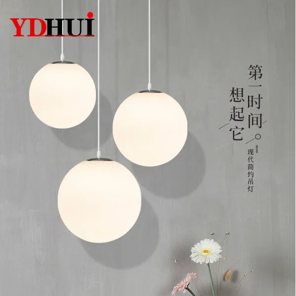 Простой стеклянный шар в форме заголовка подвесной светильник новинка магазин
