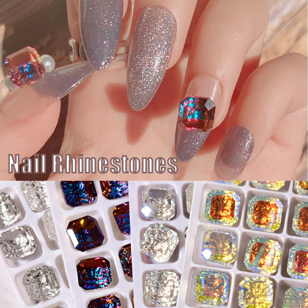 

10Pcs 3D Shiny Relief Lotus Diamonds Nail Rhinestones DIY Manicure Ornaments