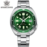 sd1970 steeldive abalone 316l case japan nh35 mens diving watch ceramic bezel super green luminous 200m waterproof wristwatch