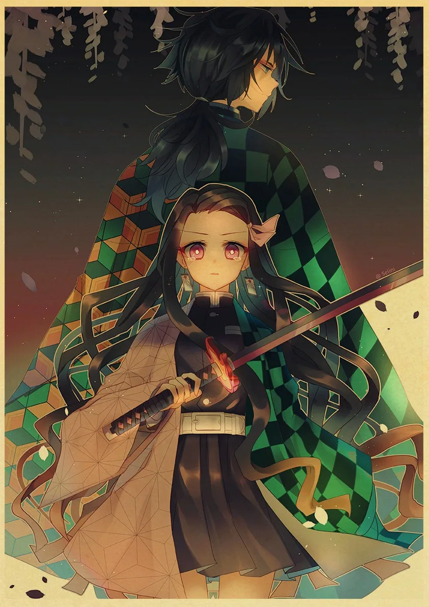 

Demon Slayer: Kimetsu no Yaiba Poster Kamado Tanjirou Agatsuma Zenitsu New Posters Home Room Decor Art Anime Wall Stickers
